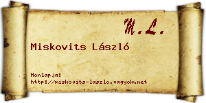 Miskovits László névjegykártya